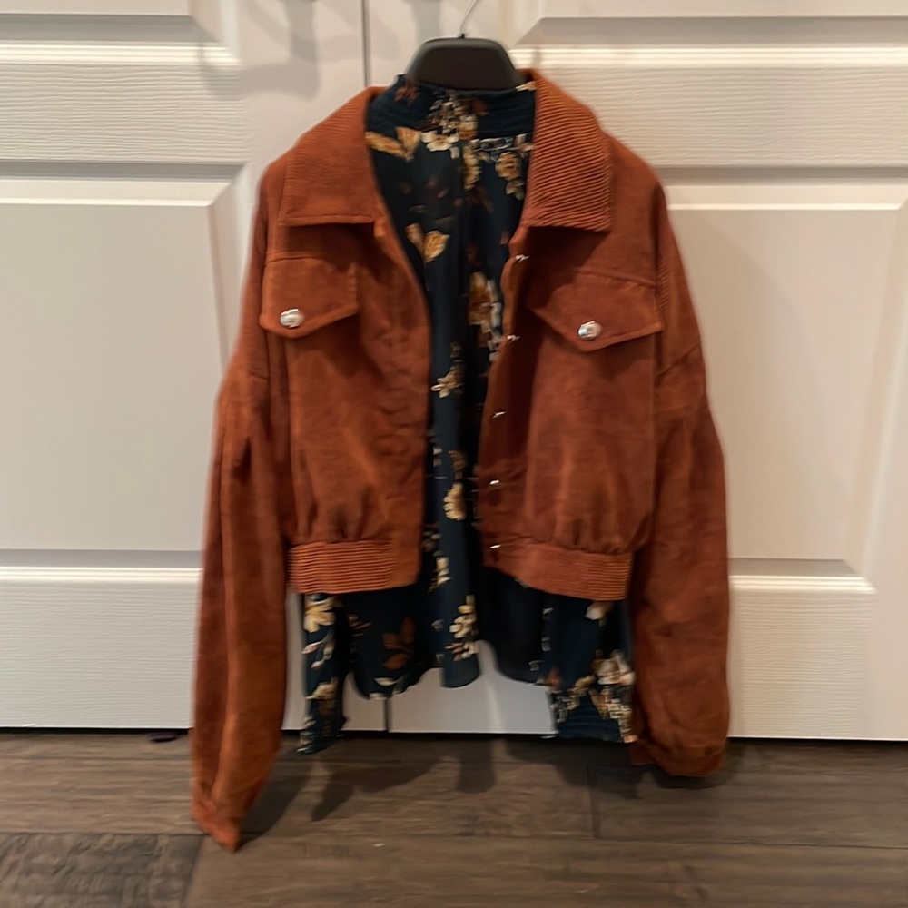 Rust corduroy jacket medium